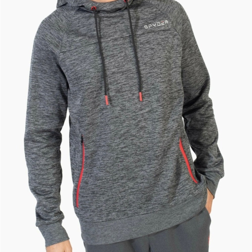 Spyder Men's Gray Heather Hooded Pullover